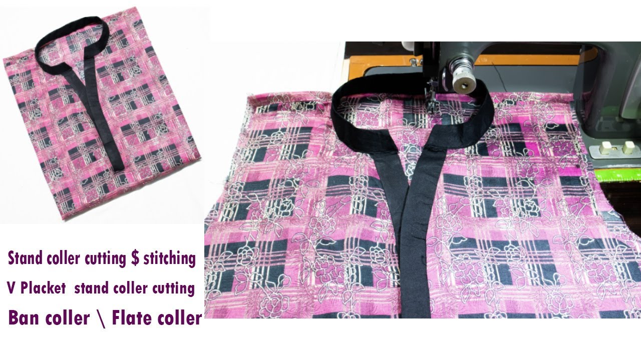 Easy $ Simple ladies coller cutting $ sititching\ Ladies coller banany ka tarika\v placket coller