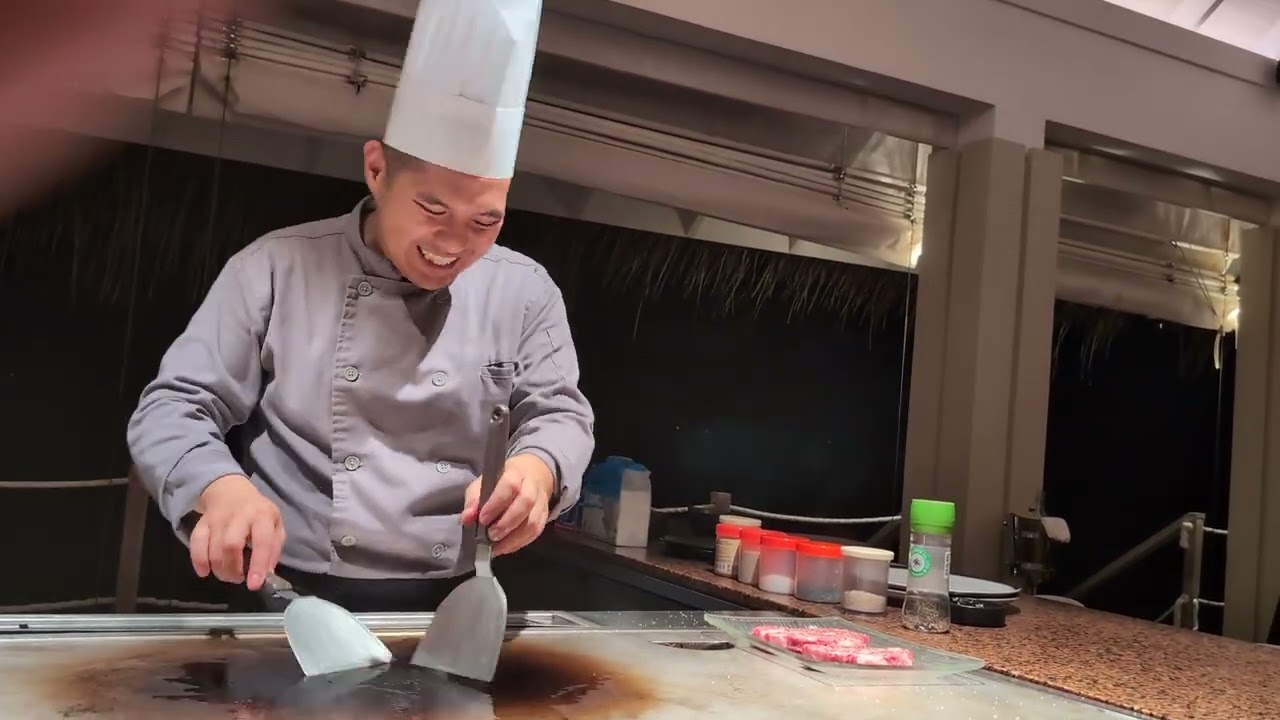 Maldives Baglioni Resort  Teppanyaki  Part 5  Beef Wagyu