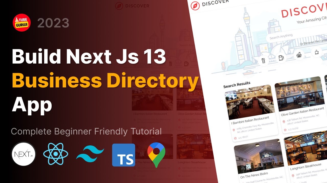 Build Next Js 13 Business Listing App : NextJs, React, Tailwind Css, Google Place API, Typescript,