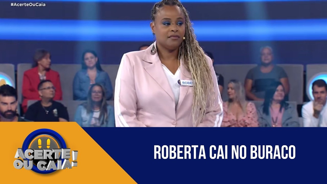 ‘Vai abrir agora, estou a sentir’, brinca Roberta antes de cair no buraco