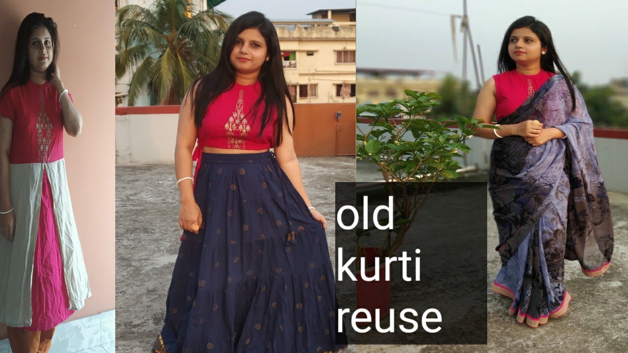 Old kurti reuse idea||पुरानी kurti से बनाएं Crop top/ Blouse