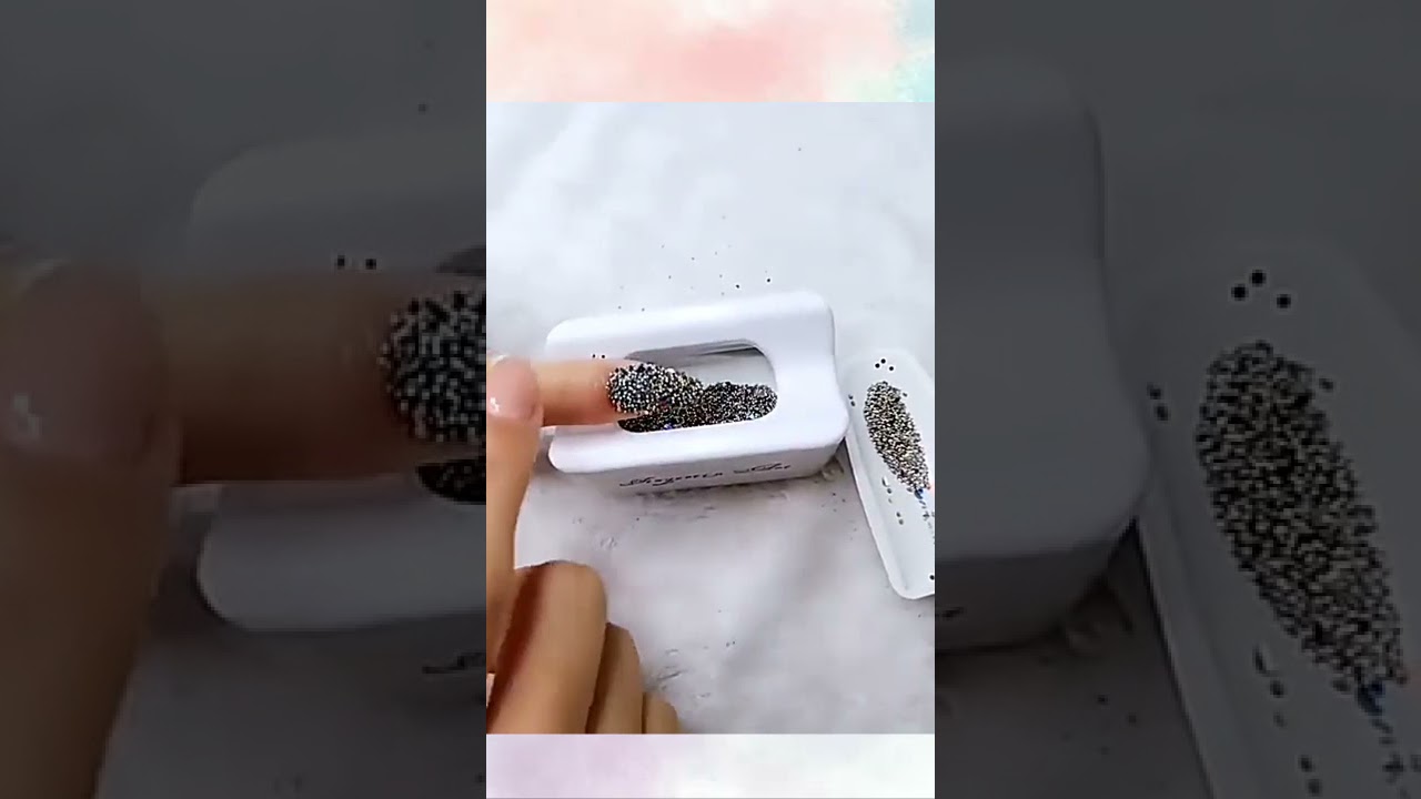 recycled nail powder portable dust container storage box - #shorts