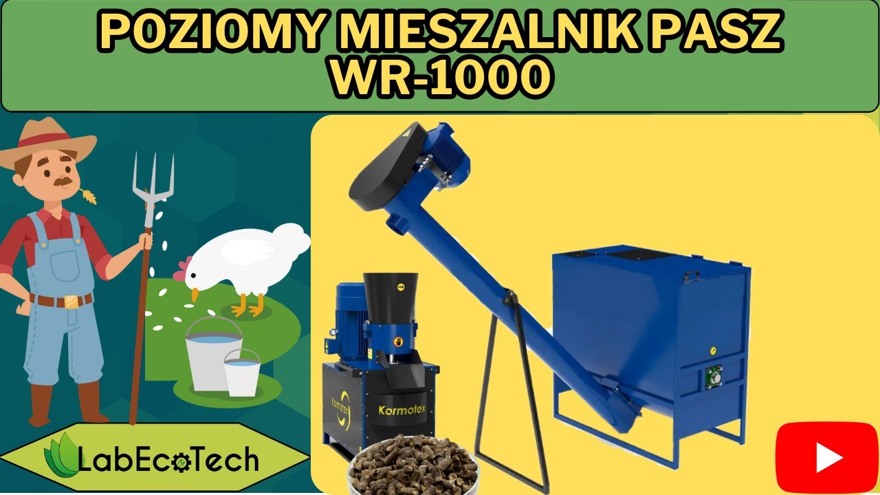 Poziomy mieszalnik pasz WR-1000 firmy LabEcoTech