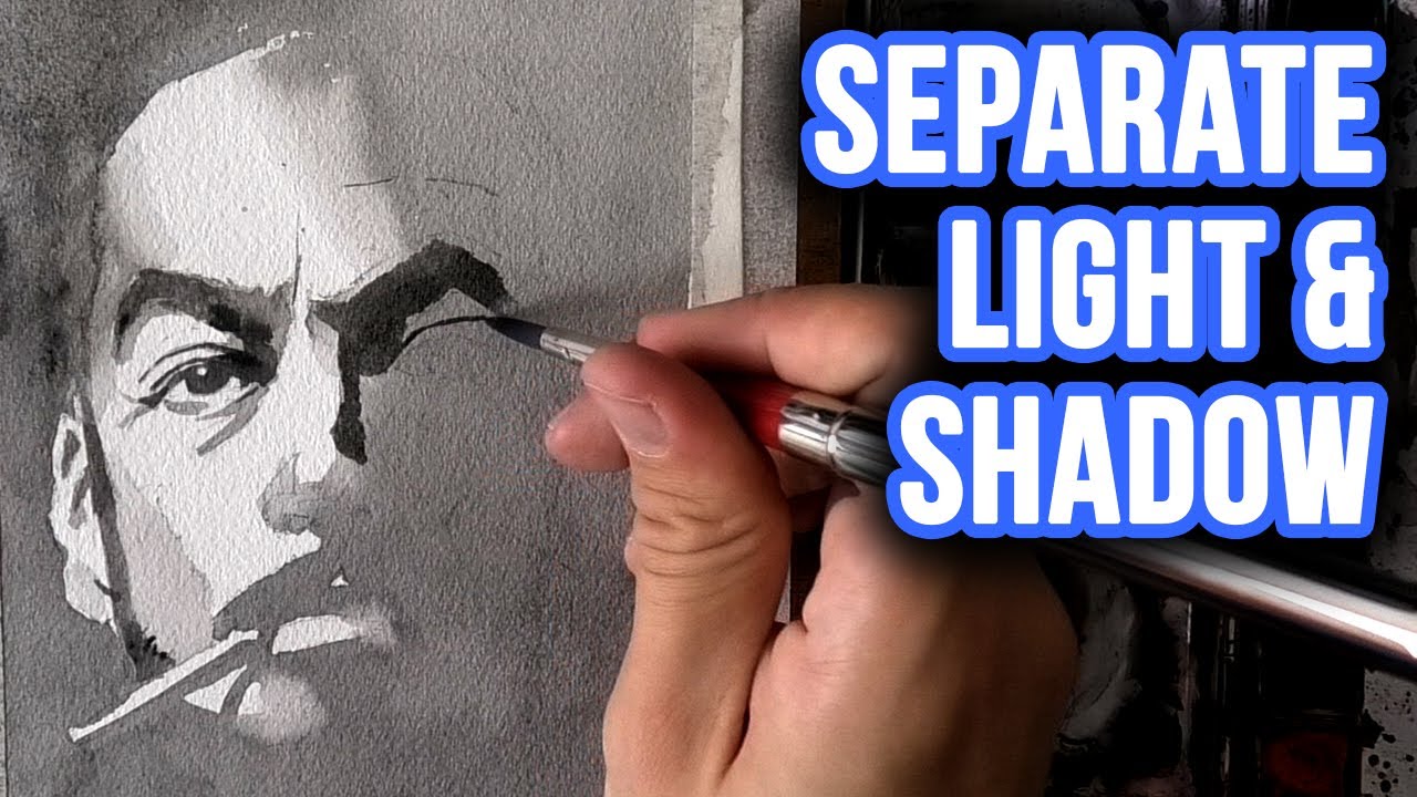 Separating Light & Shadow | Watercolor Portrait