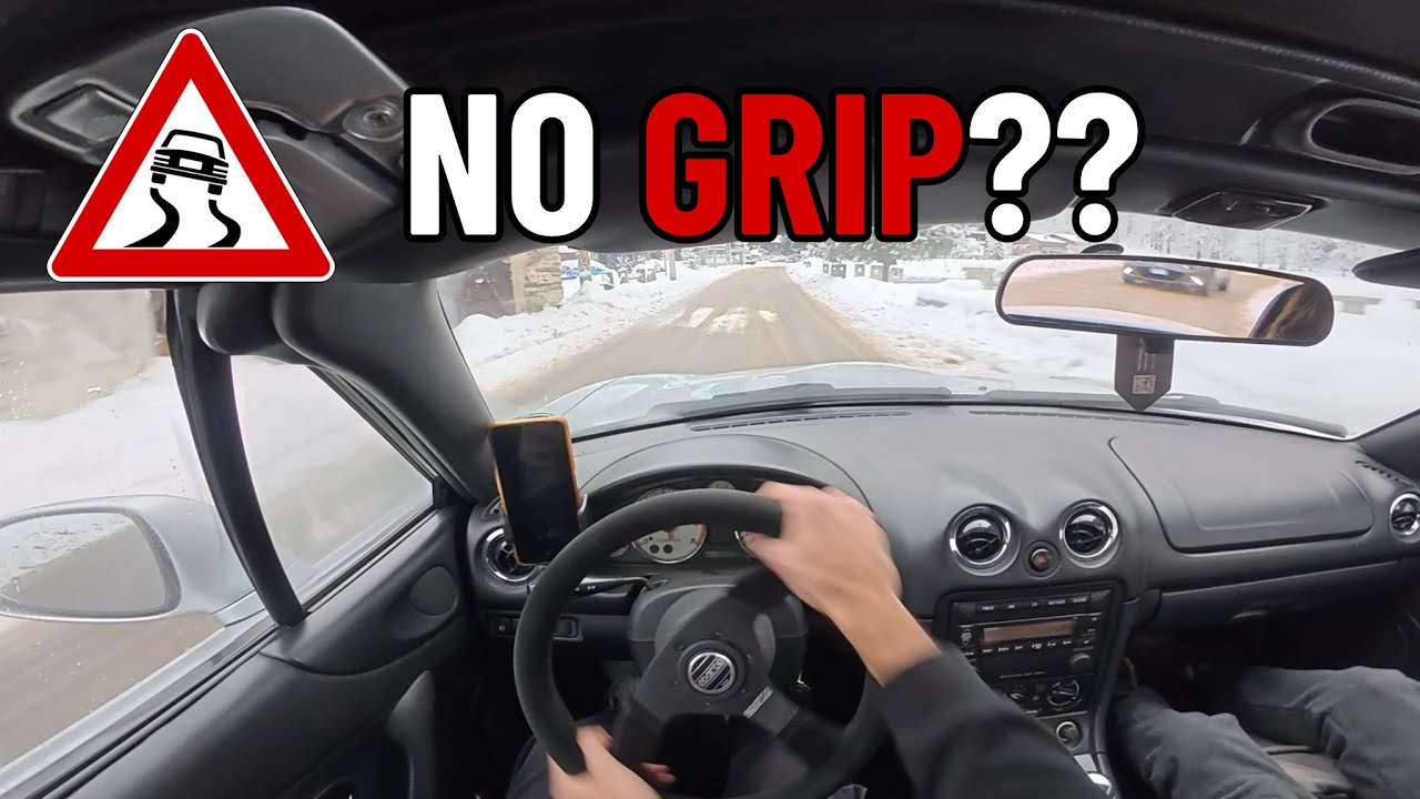 1.8 NB MIATA vs 15$ TIRES - TOUGE AND SNOW - 4K POV