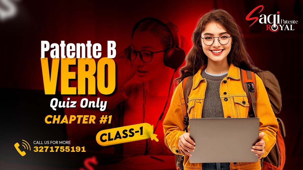 Chapter 1 Class1 PATENTE B -VERO QUIZ ONLY- page(1-8) Definizioni stradali la strada