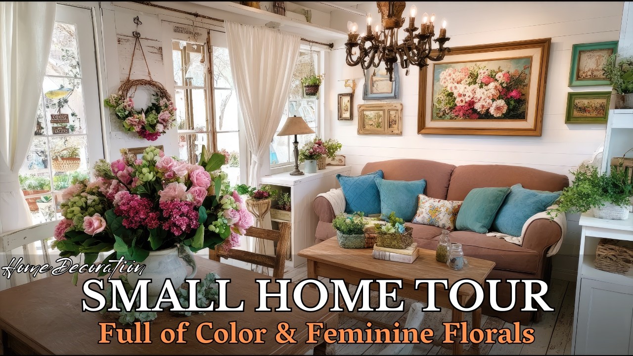 SMALL HOME TOUR | Maximalist Home with Vibrant Colour, Feminine Florals, and Lots of Fun!