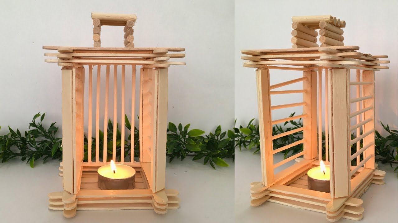 Crafting Magic: How to Make Mesmerizing Lanterns with Popsicle Sticks | DIY Crafts and Art