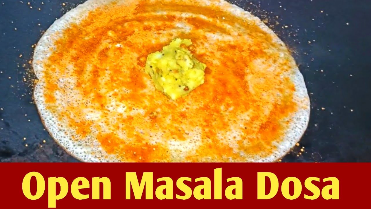 open masala dosa recipe / how to make make open masala dosa recipe