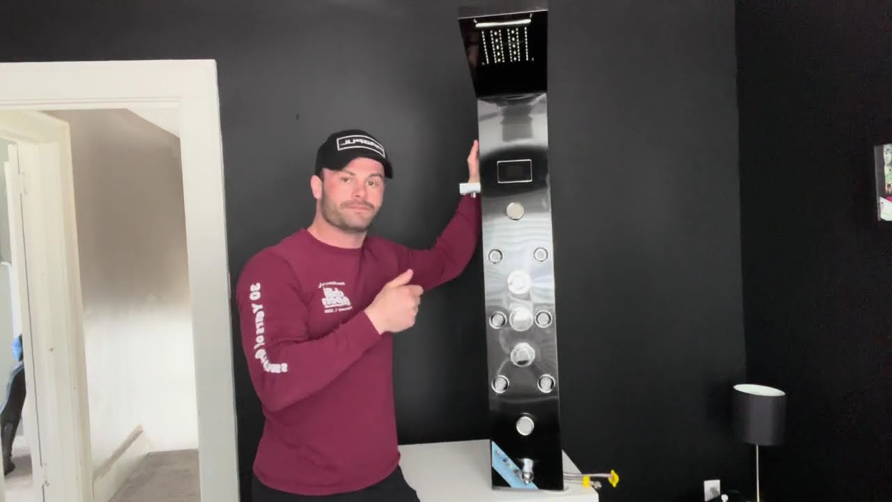 Обзор светодиодной душевой панели YAGATAP Tower System, душевой стойки для ванной комнаты с 6 фун...