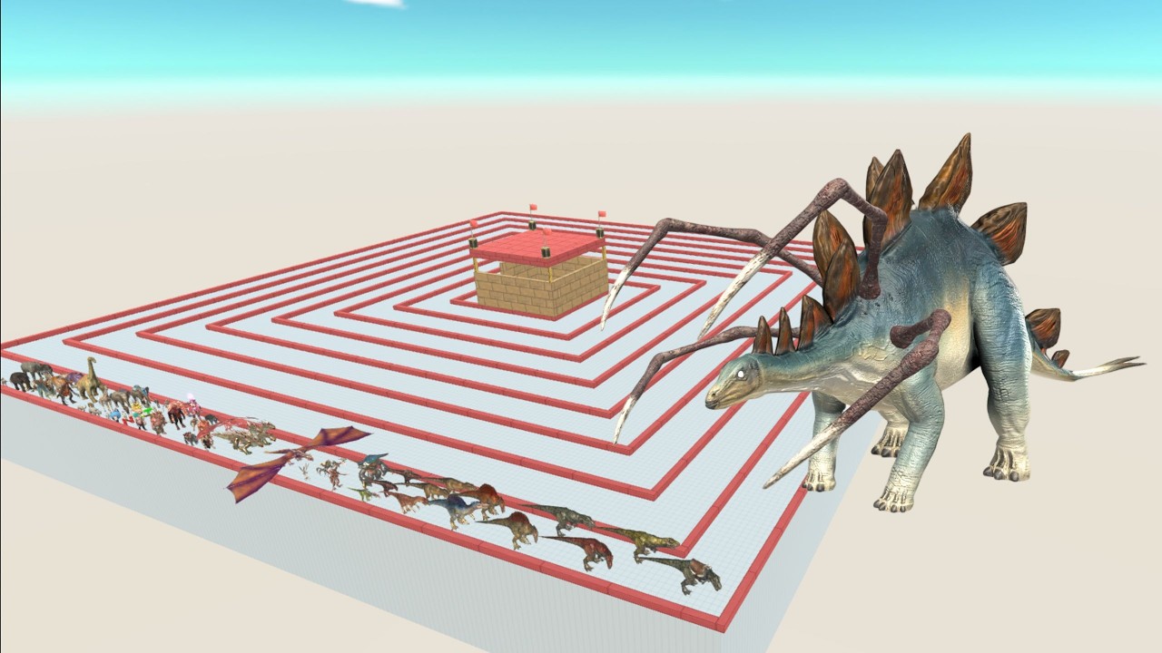 Escape from Alien STEGOSAURUS - ARBS | Animal Revolt Battle Simulator