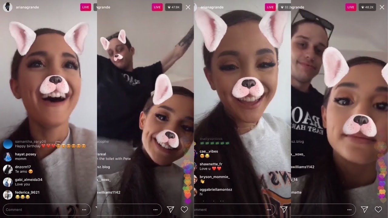 Ariana Grande & Pete Davidson Instagram LIVE (HD) 6/26/2018