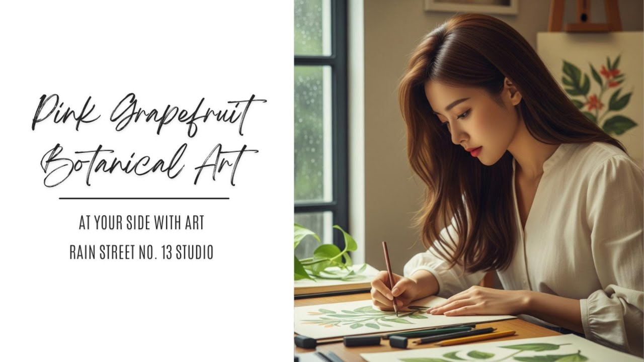 At Your Side with Art | Study with me Final Touches & Shine – Pink Grapefruit Coloring