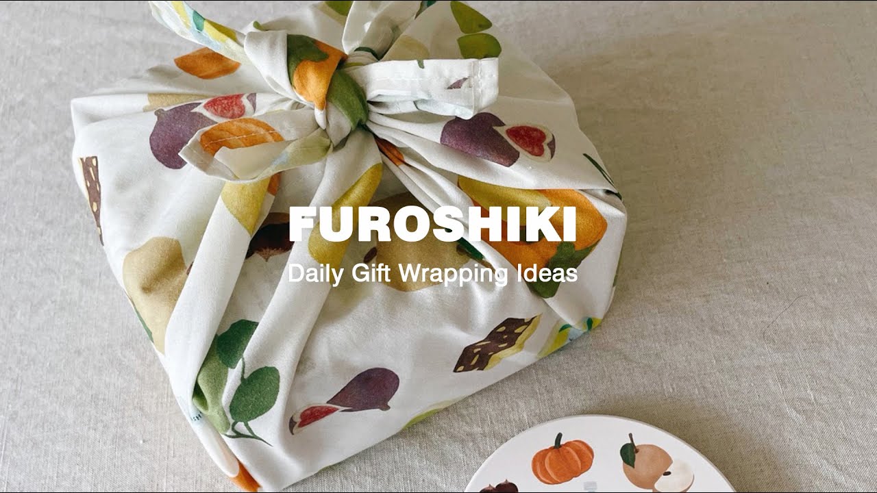【IDEAS】包巾應用 Wrapping Cloth｜風呂敷 Furoshiki｜秋天、果實、插圖｜咖啡包、鐵盒餅乾、醬料罐、酒瓶｜禮物包裝靈感 Gift Wrap Ideas