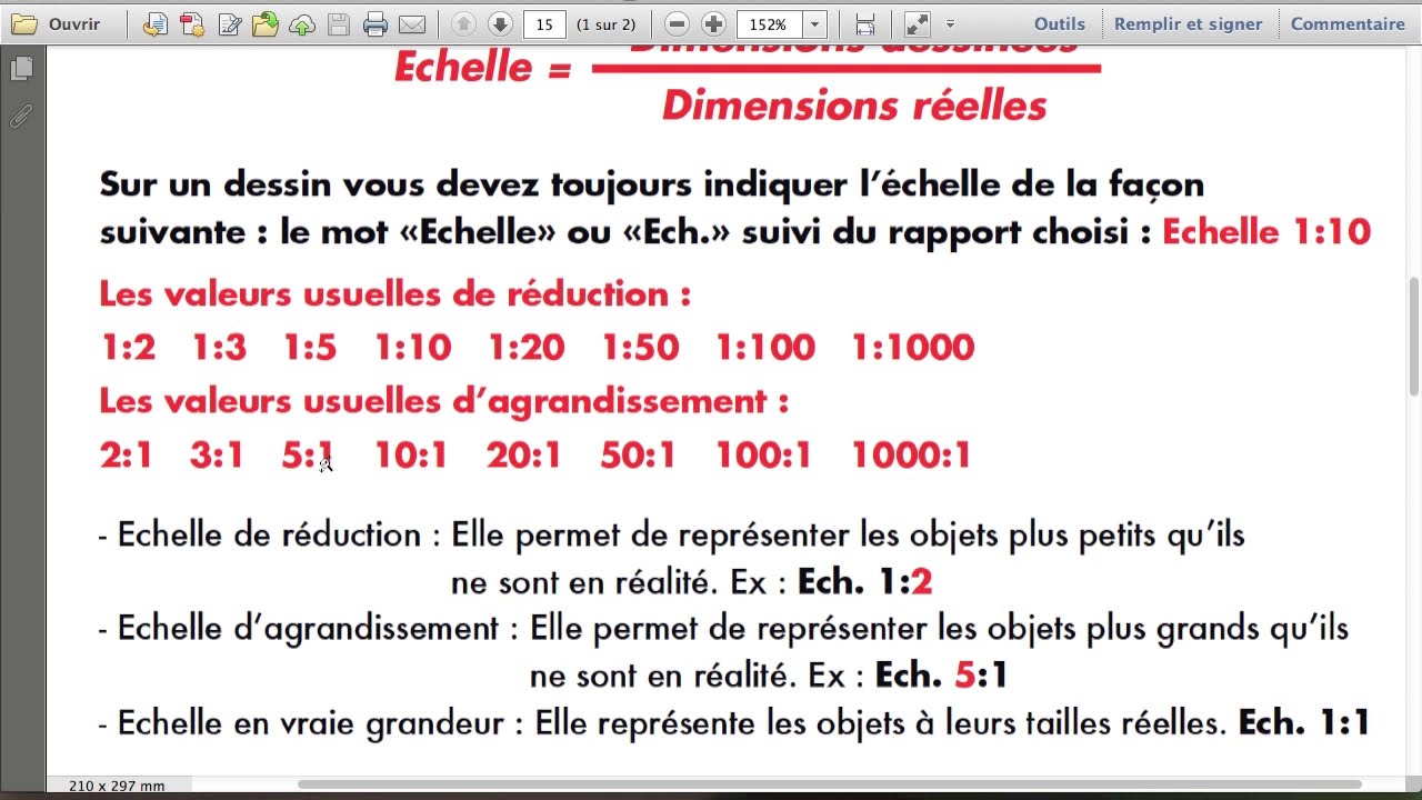 Comprendre une échelle (niveau 5e)