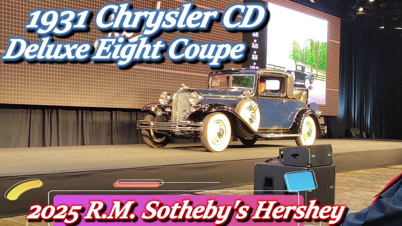 Автомобиль Chrysler CD Deluxe Eight Coupe 1931 года выпуска выставлен на аукцион R M Sotheby's в ...