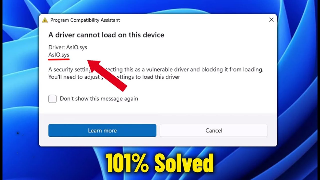 Как исправить ошибку драйвера AsIO.sys в Windows 11 / 10 | Проблема запуска ASUS (2 способа) ✅