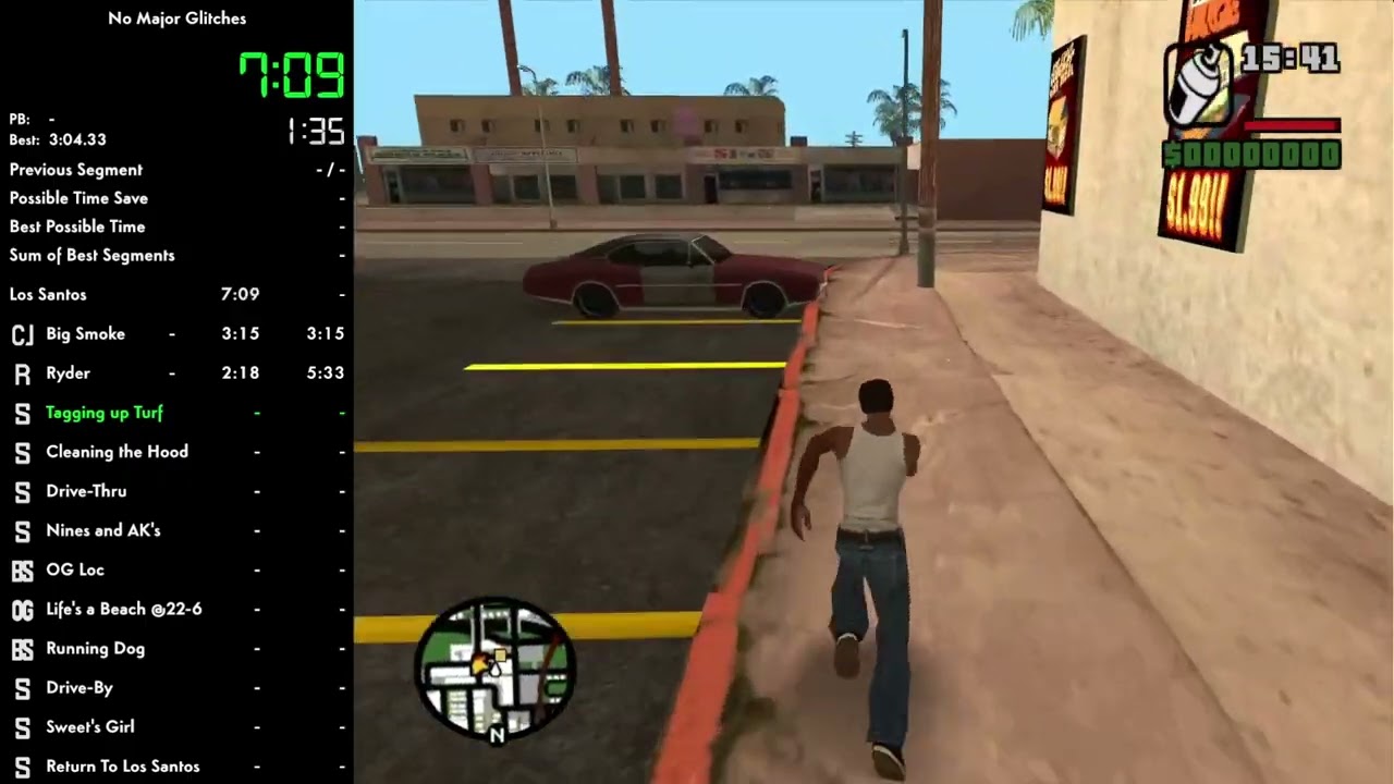 GTA SA NMG Without 3rd-party caps Speedrun in 5:43:53