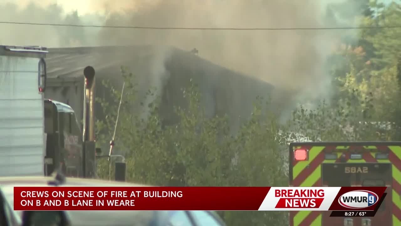 Firefighters respond to building fire in Weare