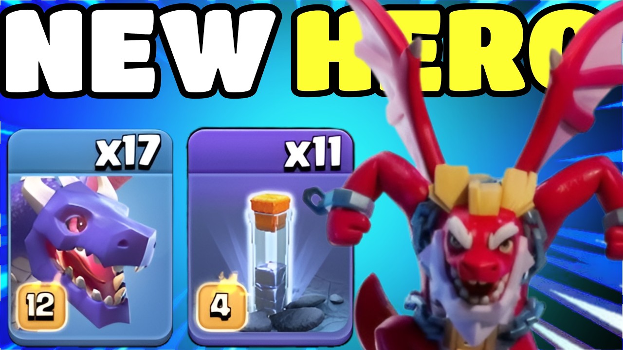 Th18 New Hero Dragon Duke Is Unleashed ! Mass Dragon Totem spell are really Broken ! Easy 3 Star 