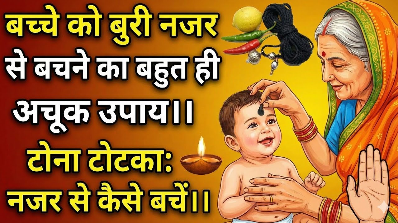 बच्चे को बुरी नजर से बचने का बहुत ही अचूक उपाय।।टोना टोटका नजर से कैसे बचें।