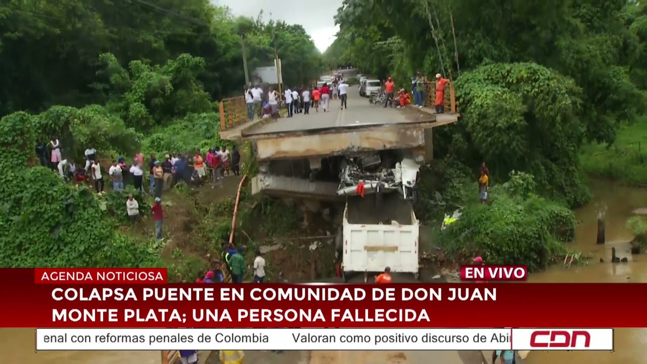 Una persona fallecida, tras el colapso del puente entre Yamasá y Don Juan