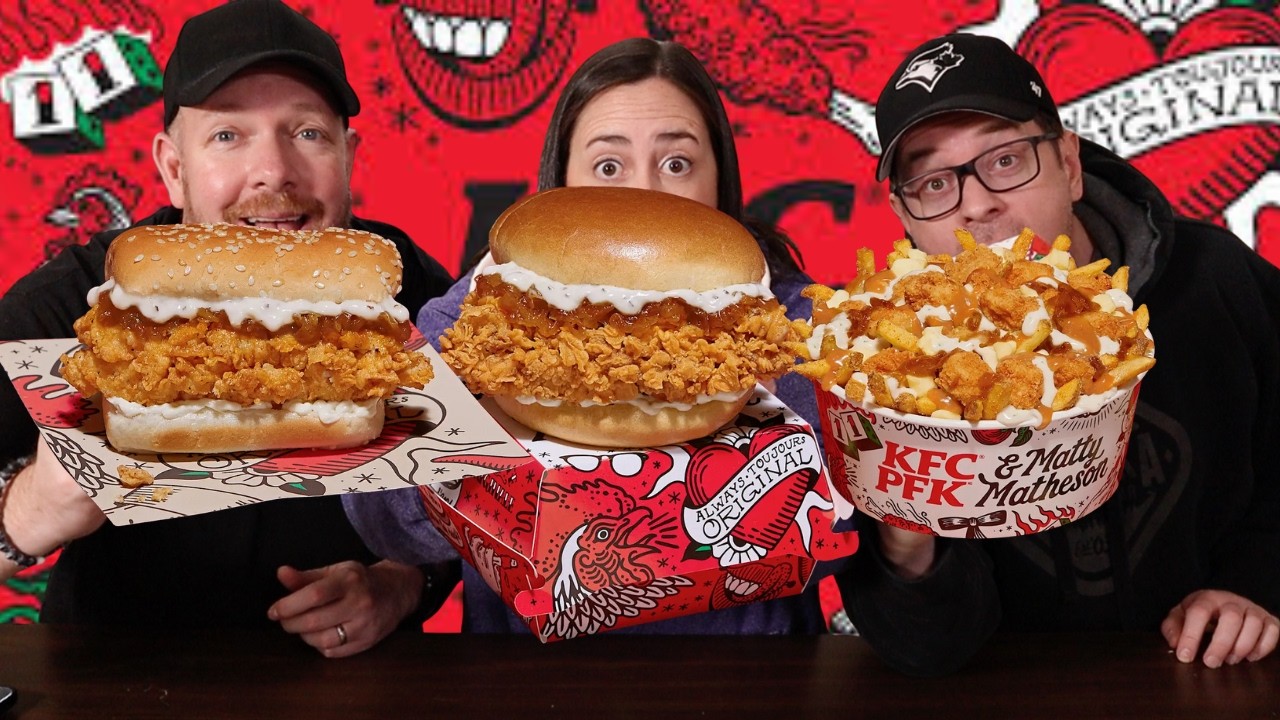 Совместная работа Мэтти Мэтисона с KFC: стоит ли она того? | Пробуем все блюда из меню!!