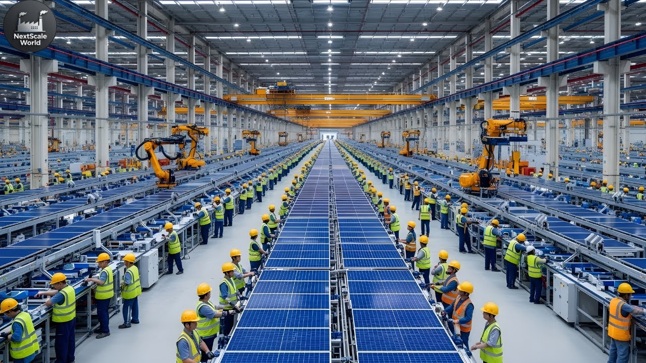 Inside the World's Largest Solar Panel Factory: How Sand Becomes Electricity (Full Process)