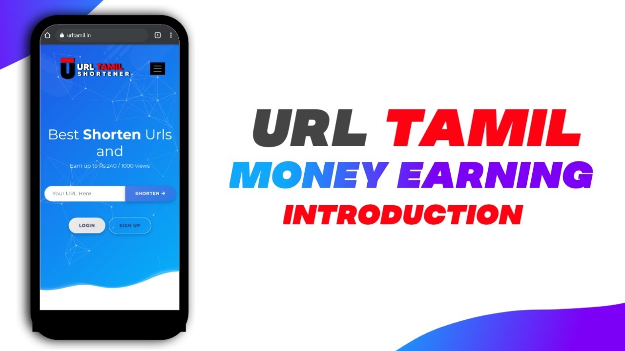 Url Tamil Link Shortener and Money Earning