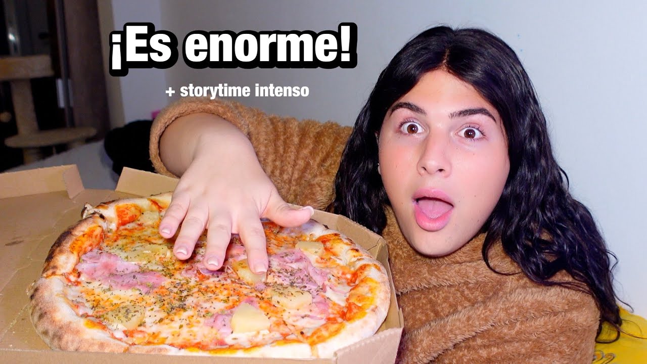 Mukbang de Pizza🍕 + STORYTIME: ¡CASI PILLO UNA ETS! 😰