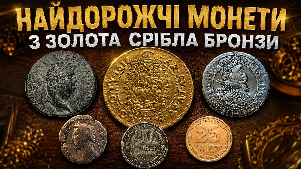 🔥TOP 10 MOST EXPENSIVE COINS that sold for 647,008 Hryvnias! From modern CIRCULATION coins to anc...