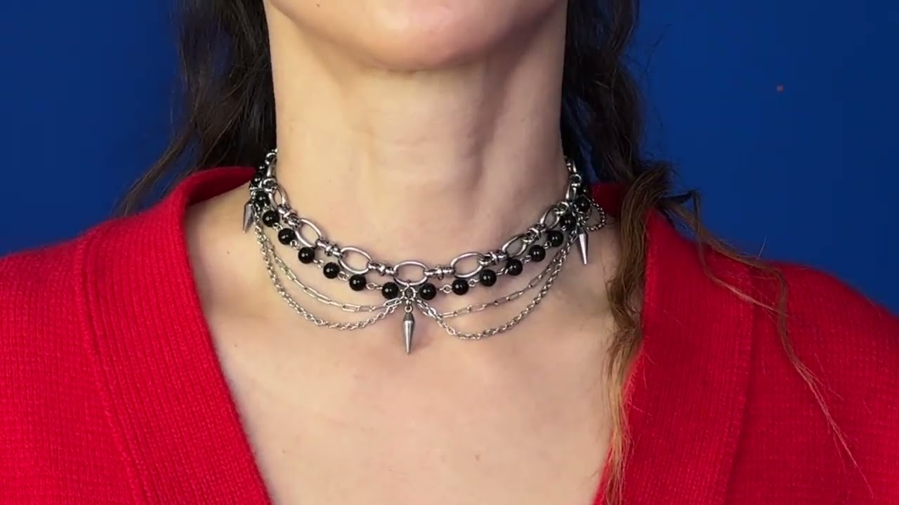 Gothic Black Agate Necklace