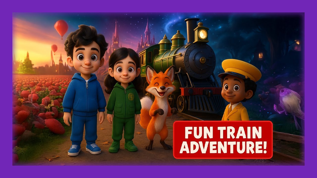 🌈 Fun Train Adventure! | Magical Rainbow Train Ride for Kids 🚂✨