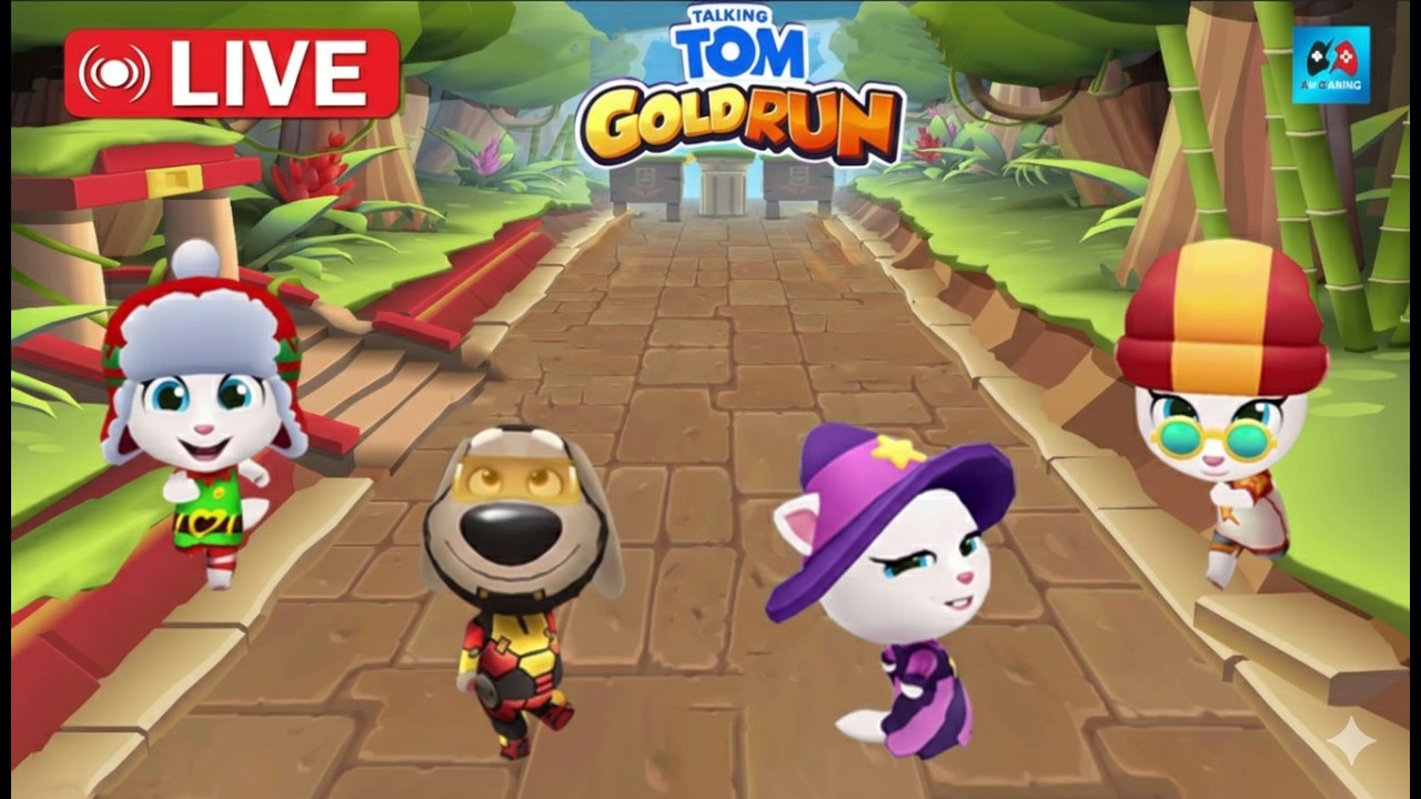 Talking Tom Gold Run Gameplay Day Live  82 Gameplay | 4K AM Gaming Live Stream
