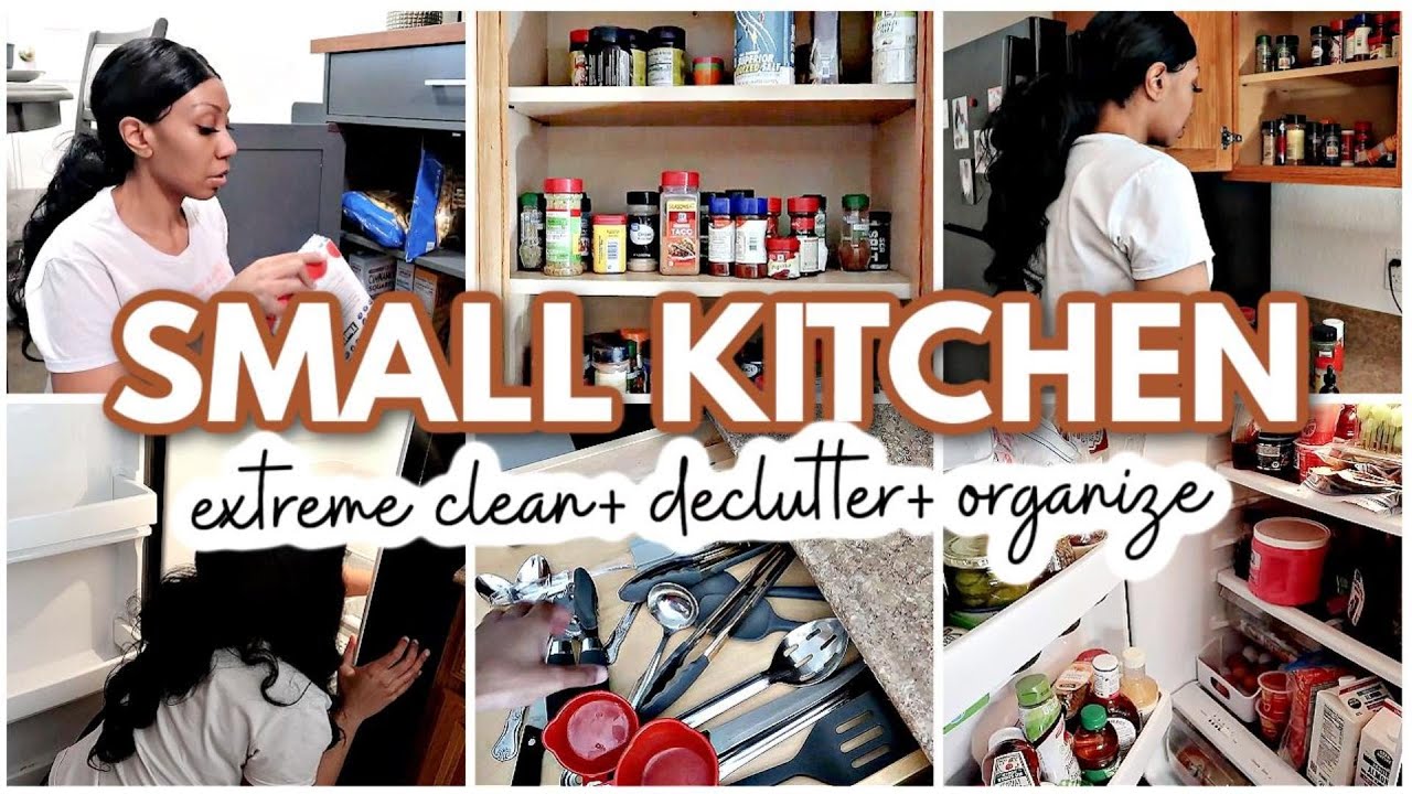 SMALL KITCHEN DECLUTTER & ORGANIZE WITH ME 2024 | Organization Ideas | Extreme Cleaning Motivation