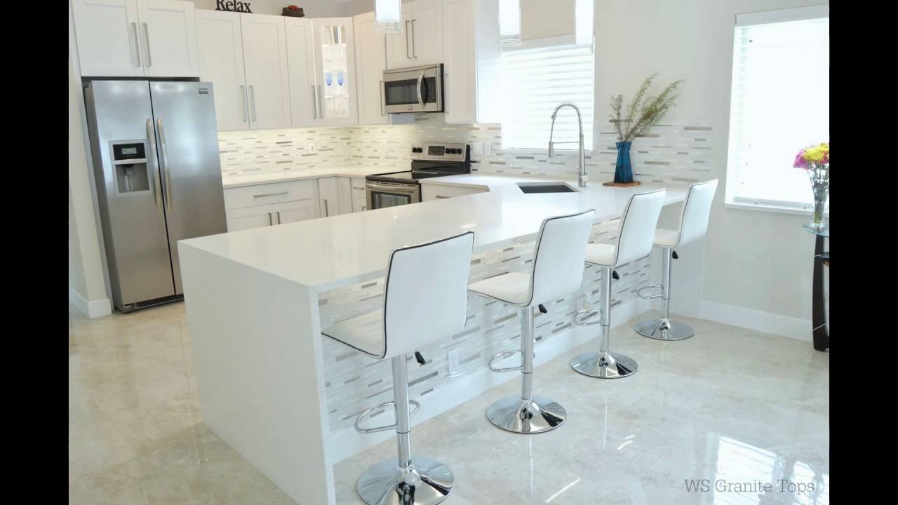 Sparkling White Quartz - Kitchen Countertops