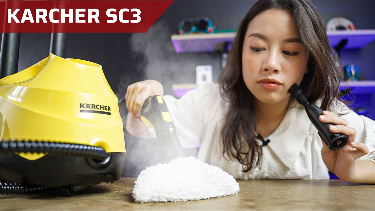 Máy làm sạch bằng hơi nước Karcher SC3 Easyfix - Cực Sạch, Tiếp Nước Thoải Mái, Không Gián Đoạn.