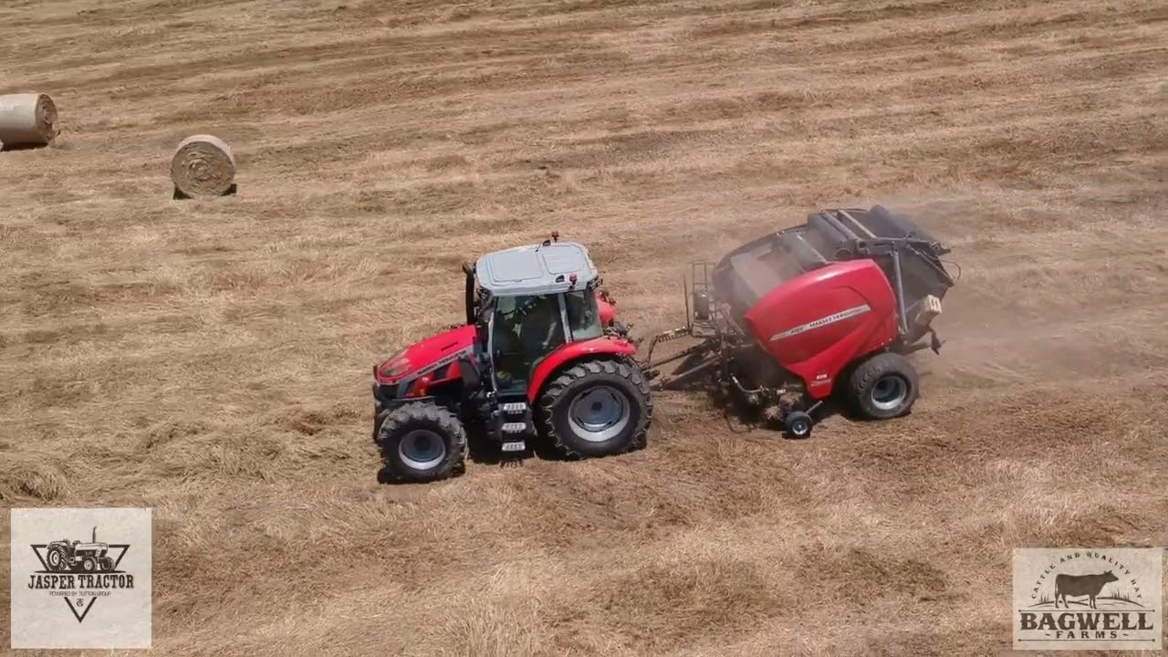 Massey Ferguson 5s  135 Demo Baling Hay!!