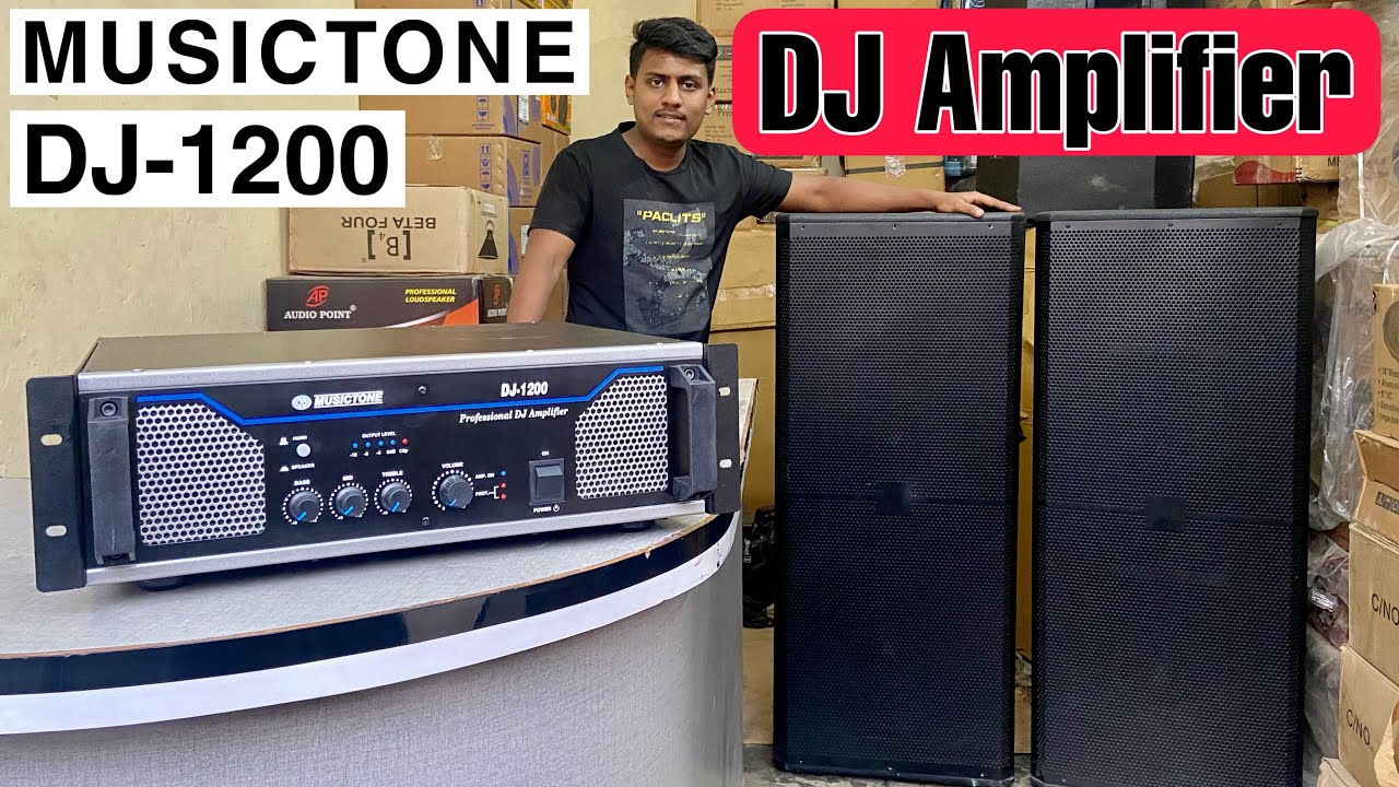 DJ Amplifier 1200w Dual 15 Ke Top के लिए||MusicTone DJ-1200