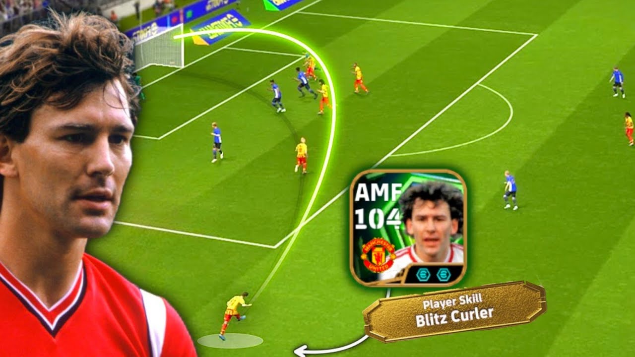 Bryan Robson’s Blitz Curler review in eFootball 2026 mobile + Visionary pass 
