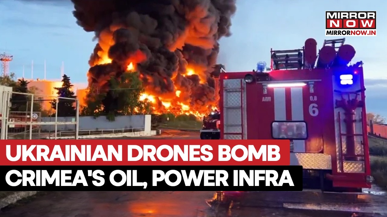 Ukrainian Drones Bomb Russia's Crimea's Oil, Power Infrastructure Near Kerch Strait | What We Know