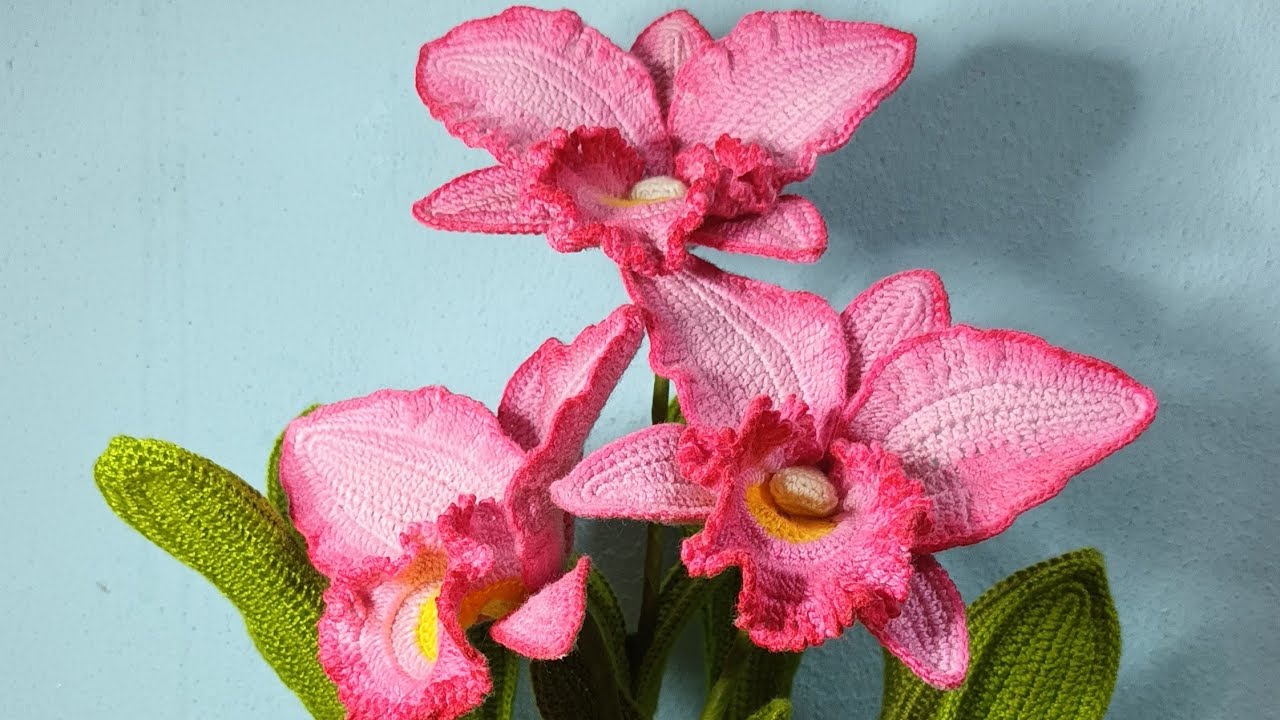 Cattleya orchid crochet กล้วยไม้แคทลียา
