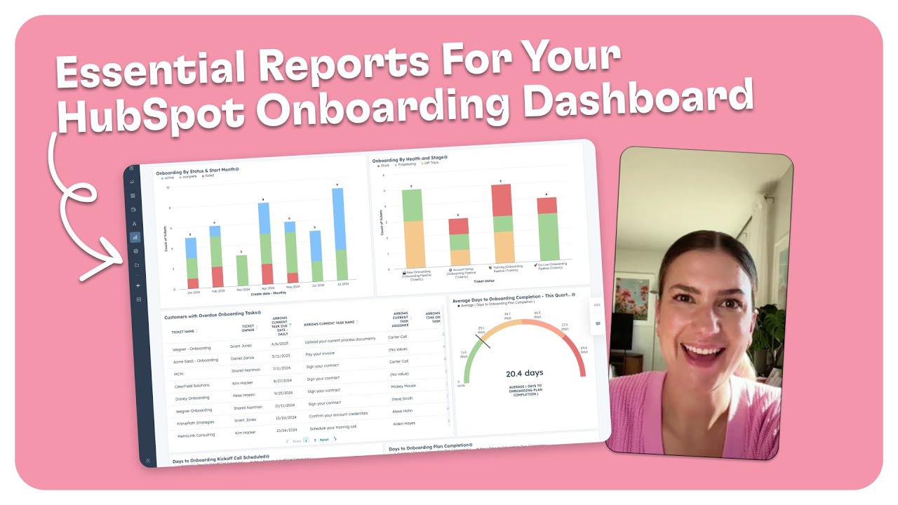 8 Essential Reports For Your HubSpot Customer Onboarding Dashboard