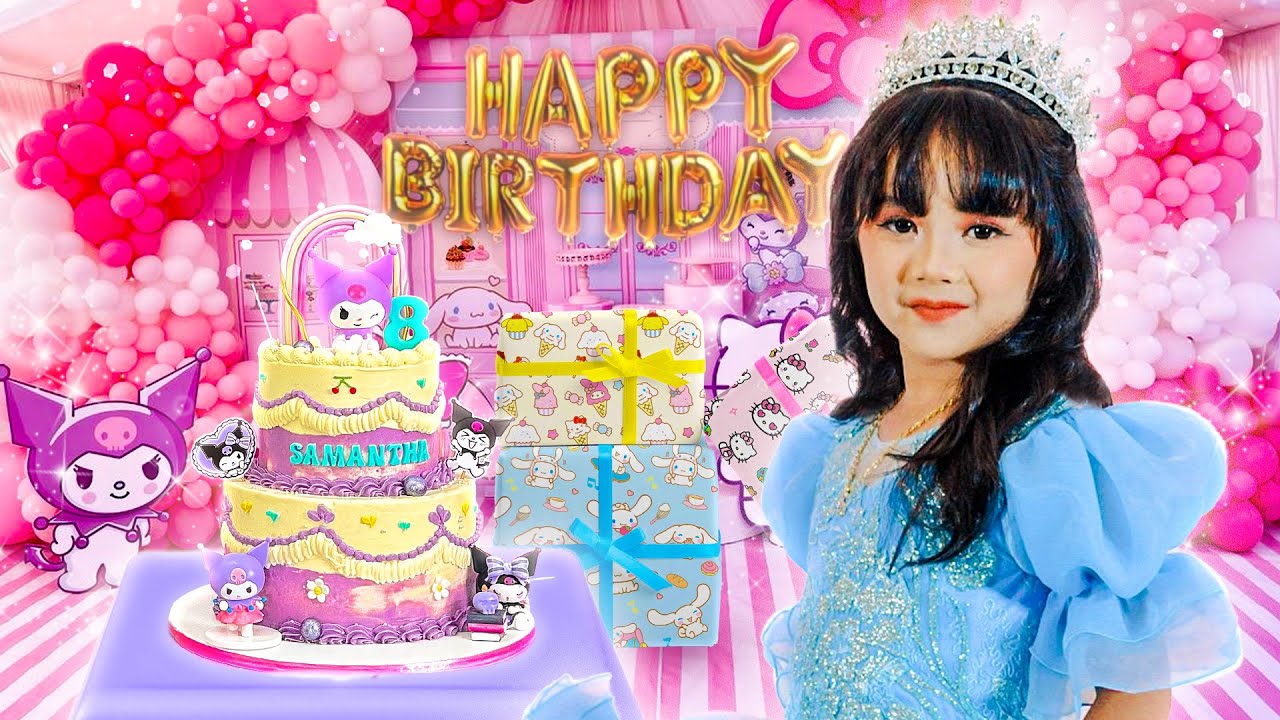 KESERUAN ULANG TAHUN SAMANTHA SERBA SANRIO CINNAMOROLL 😍 BANYAK HADIAH ! KOMPILASI ULANG TAHUN