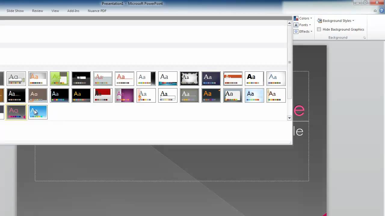 PowerPoint 2010 Tutorial 1