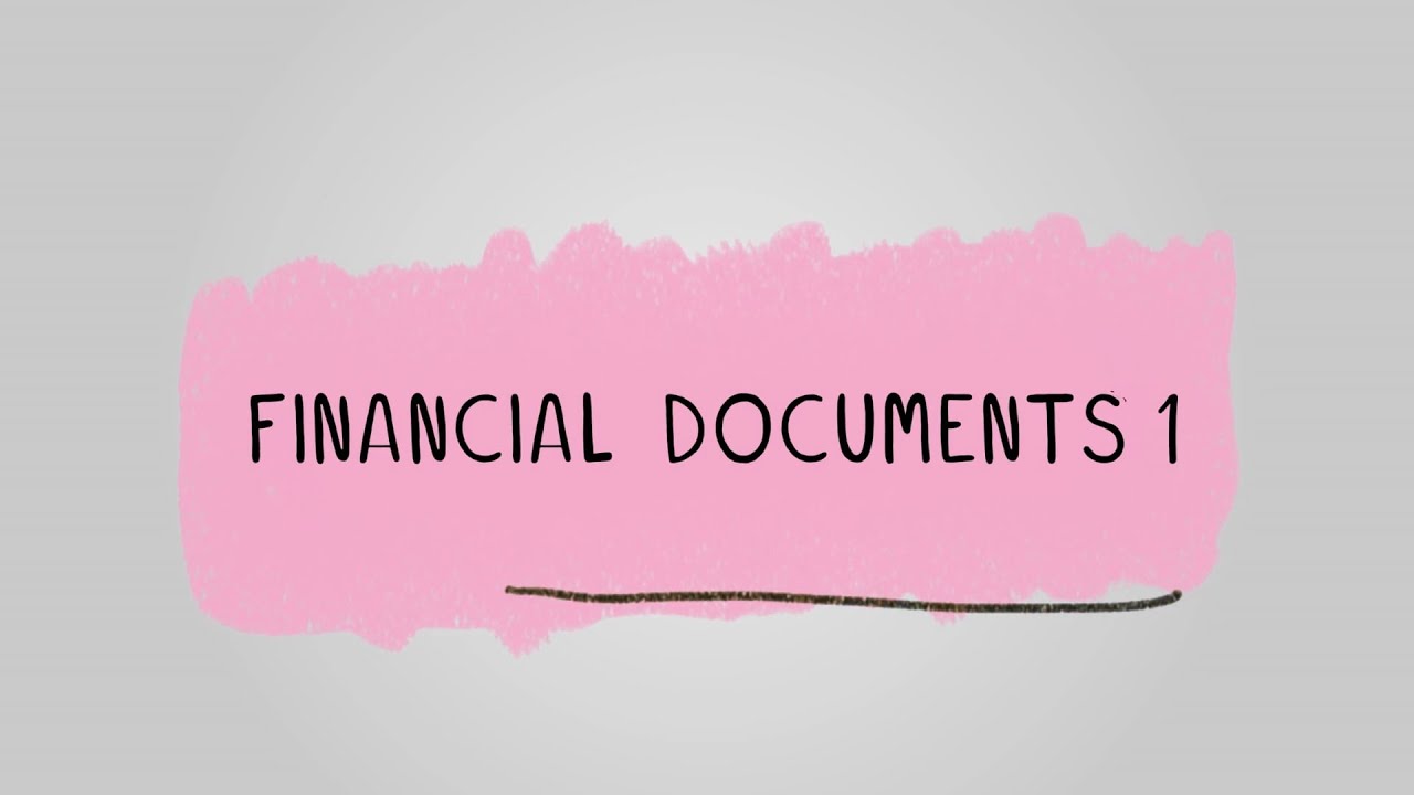 Financial Documents 1 - BTEC Tech Award in Enterprise
