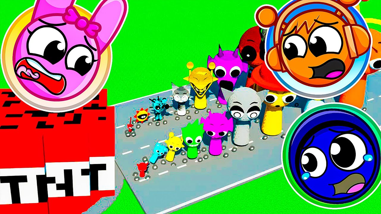 Sprunki VS TNTS GIGANTES do MINECRAFT