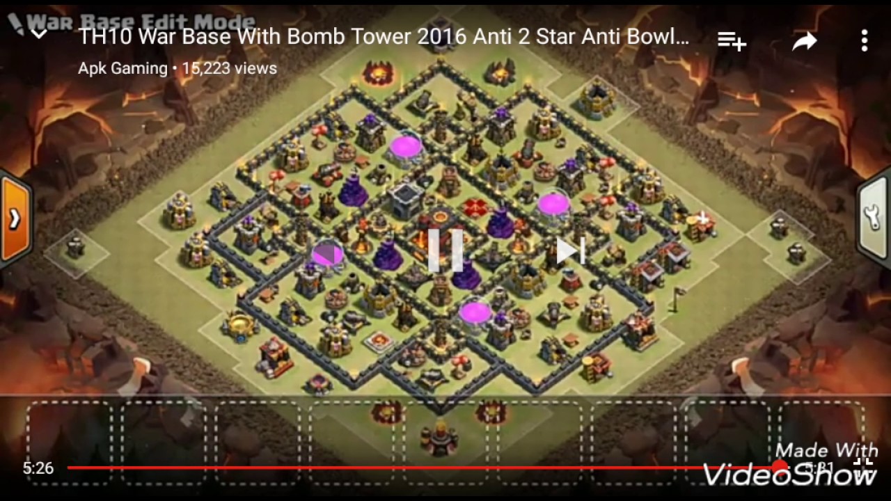 Best anti 2 star th10 war bases 2016/17