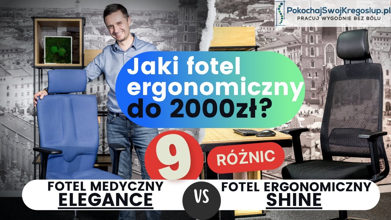Jaki fotel ergonomiczny do 2000zł❓ Porównanie: fotel medyczny Elegance Kulik System i fotel Shine