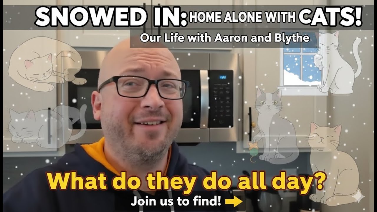 Snow Day with Our 4 Cats ❄️🐾 | Cozy Winter Day in Clarksville #ourlifewithaaronandblythe #cats